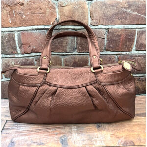 Vtg Cole Haan Vanessa Pebbled Leather Handbag Copper/ Rose Gold F04